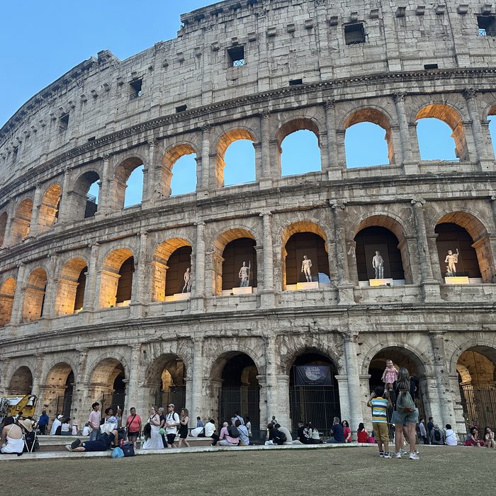 The Colosseum at dusk, Rome, Italy